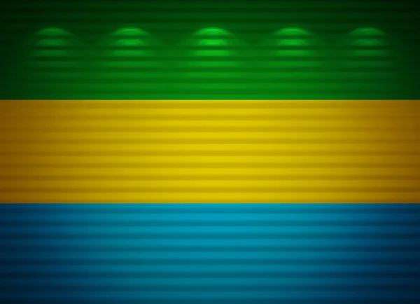 Parede da bandeira gabonesa, fundo abstrato — Fotografia de Stock