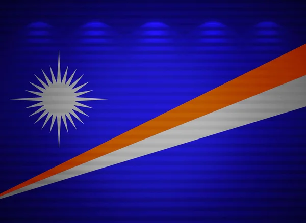 Parete bandiera Isole Marshall, sfondo astratto — Foto Stock