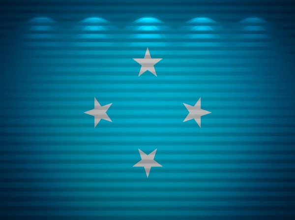 Mikronesien flagga vägg, abstrakt bakgrund — Stockfoto