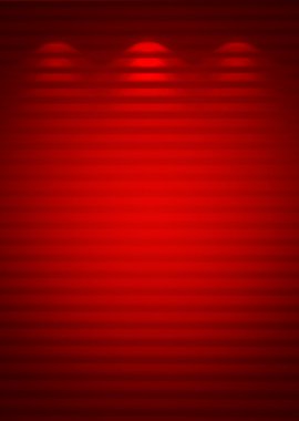 Illuminated red wall, abstract background clipart