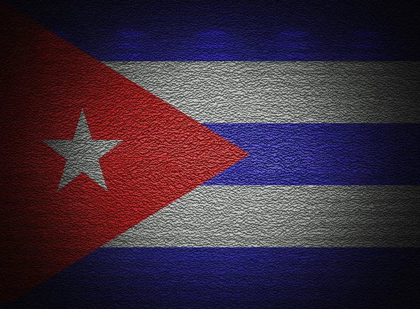Стена с кубинским флагом, абстрактный гранж фон — стоковое фото