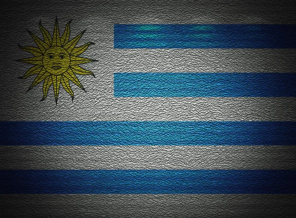 Uruguay flagga vägg, abstrakt grunge bakgrund — Stockfoto