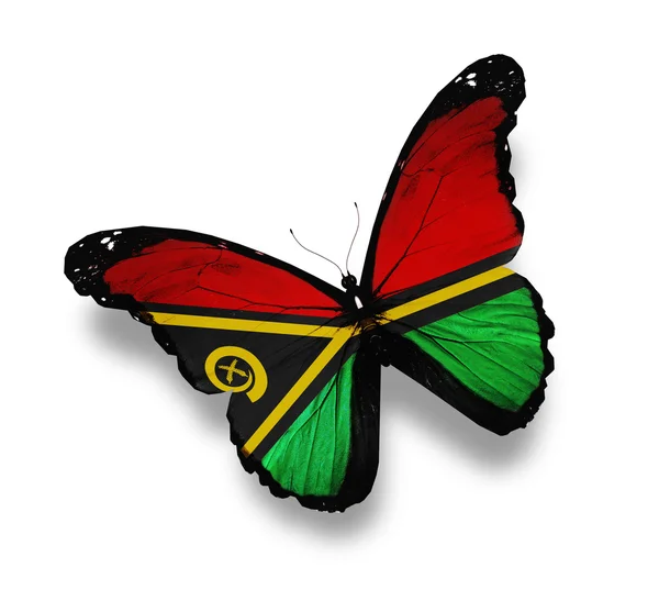 Farfalla bandiera Vanuatu, isolata su bianco — Foto Stock