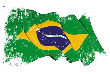 Grange Flag of Brazil clipart