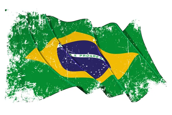 Grange Flagge von Brasilien — Stockfoto