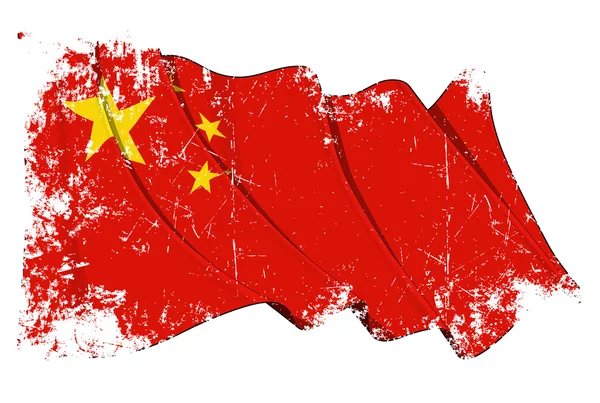 Grange Bandeira da China — Fotografia de Stock