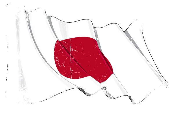 Grange japonská vlajka — Stock fotografie