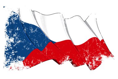 Grunge Flag of Czech Republic clipart