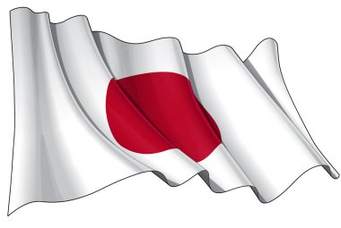 Flag of Japan clipart