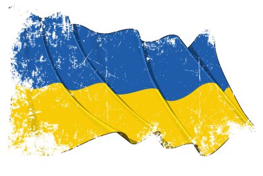 Grunge Flag of Ukraine clipart