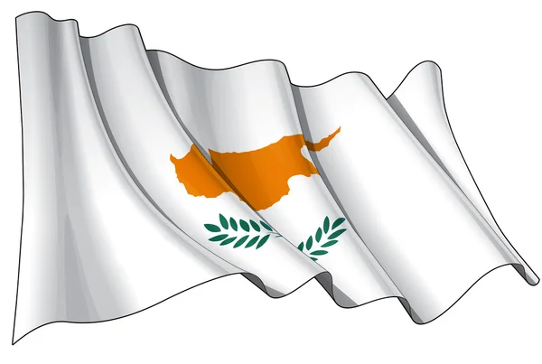 Kyperská vlajka — Stock fotografie
