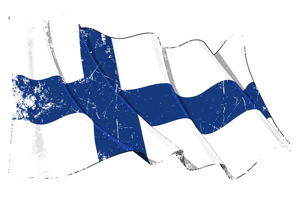 Grunge vlag van Finland — Stockfoto