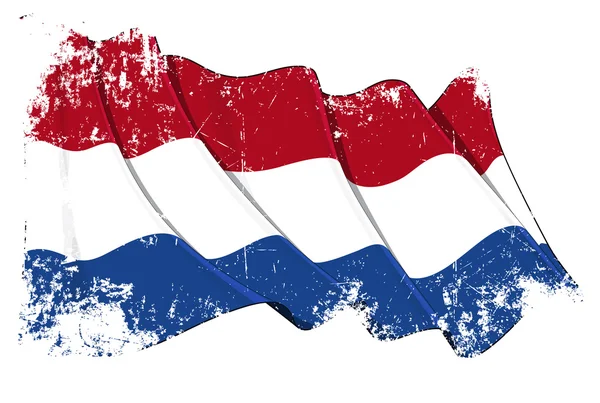 Nederlands grungeflagg – stockfoto