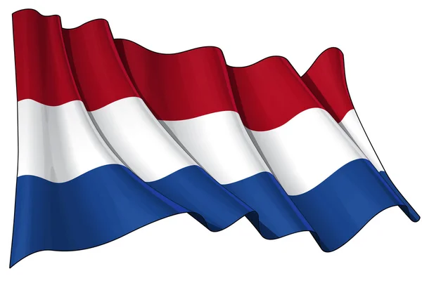 荷兰的旗子 — 图库照片