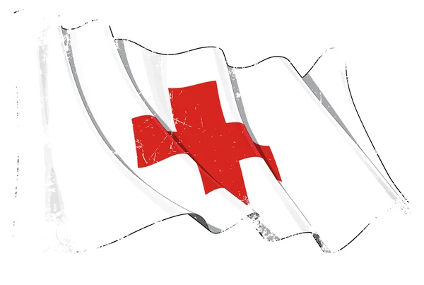 Kızıl Haç Grunge bayrağı — Stok fotoğraf