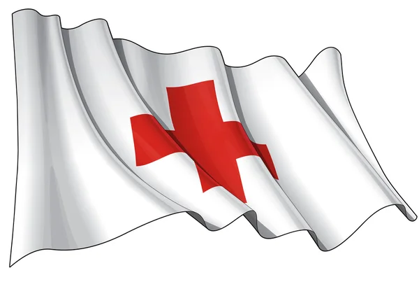 Σημαία του Ερυθρού Σταυρού — Φωτογραφία Αρχείου