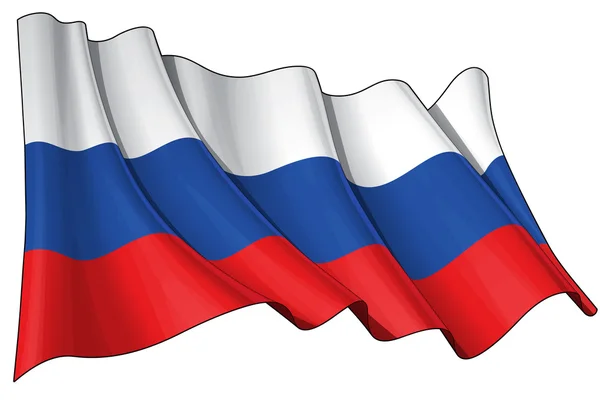 Bandera nacional de Rusia — Foto de Stock