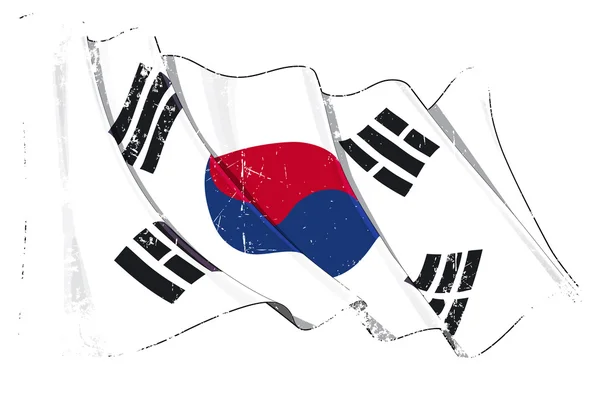 Grunge flagga Sydkorea — Stock fotografie