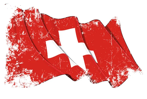 Σημαία grunge της Ελβετίας — Φωτογραφία Αρχείου
