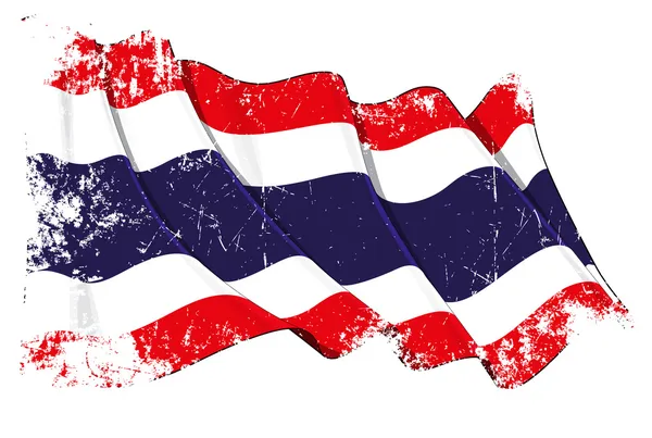 Grunge vlag van Thailand — Stockfoto