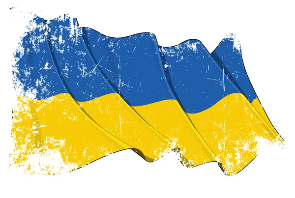 Ukrayna Grunge bayrağı — Stok fotoğraf