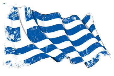 Grunge Flag of Greece clipart