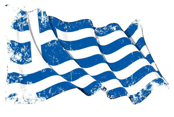 Grunge σημαία της Ελλάδας — Φωτογραφία Αρχείου
