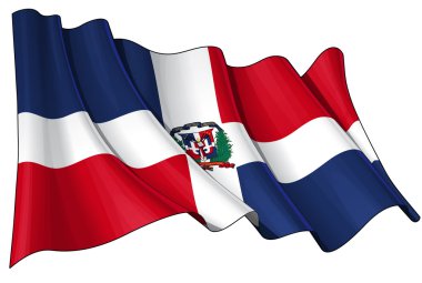 Dominican Republic Flag clipart