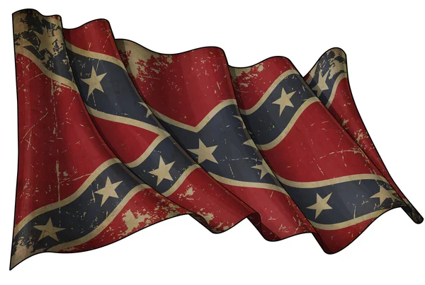 Historická vlajka konfederace rebel — Stock fotografie