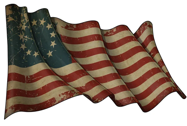 米国ベッツィー ・ ロスの歴史的な旗 — ストック写真