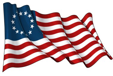 USA Betsy Ross flag clipart