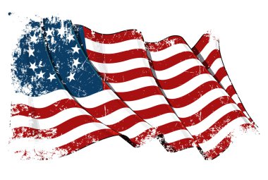 USA Betsy Ross flag Grunge clipart