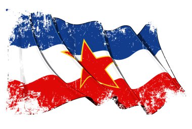 Yugoslavian Flag Grunge clipart