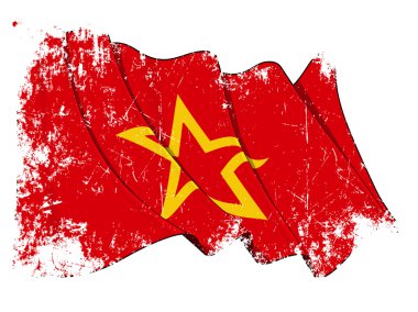 Red Army Flag Grunge clipart