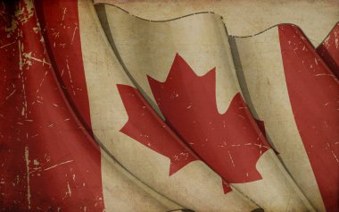 Canada Flag Old Paper clipart