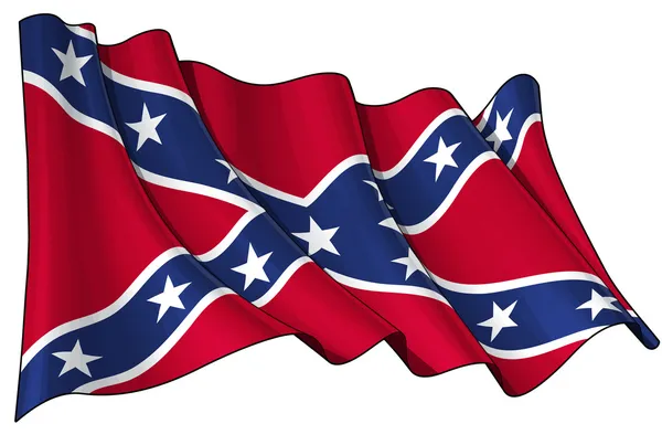 Confederate rebel flagga — Stockfoto