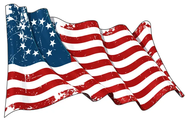 USA Betsy Ross flag Scratched — Stock Photo, Image