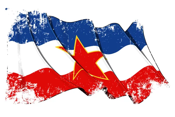 南斯拉夫国旗 grunge — 图库照片