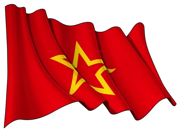 Bandeira vermelha do exército — Fotografia de Stock
