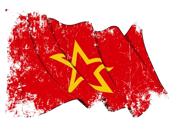 Rode leger vlag grunge — Stockfoto