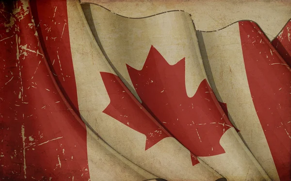 加拿大国旗旧纸 — 图库照片