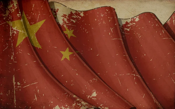 China Flag Old Paper — Stock Photo, Image