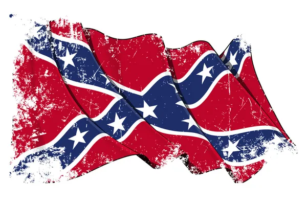 Bandeira rebelde confederada Grunge — Fotografia de Stock