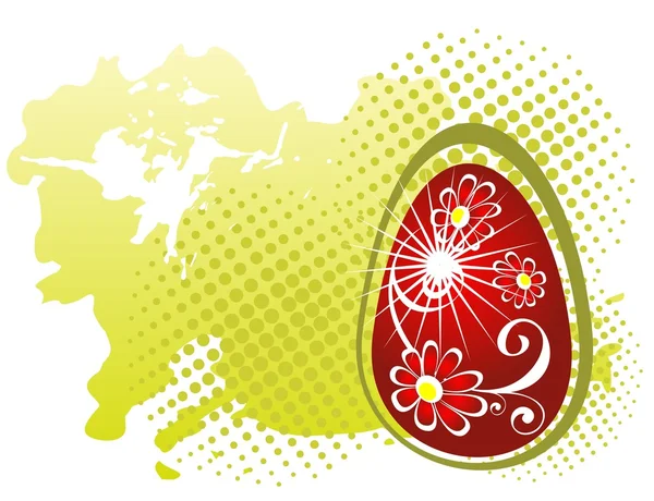 Červené velikonoční vajíčko — Stock fotografie