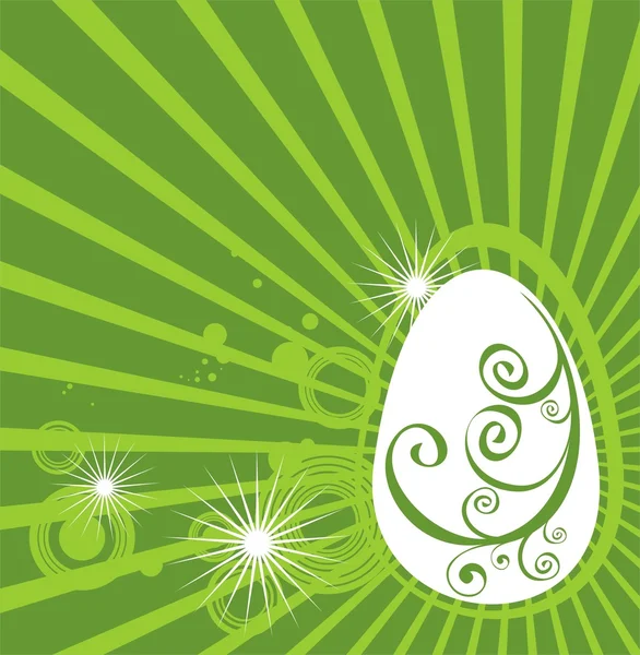 Huevo de Pascua con patrón verde — Foto de Stock