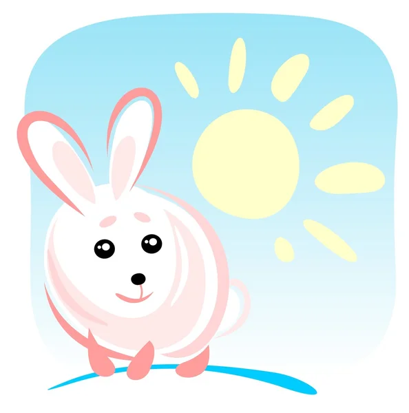 兔和太阳 — 图库照片