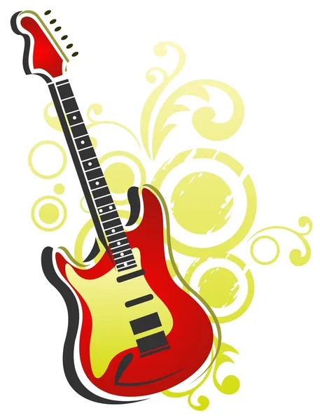 Guitar with abstract pattern — Stock Photo, Image