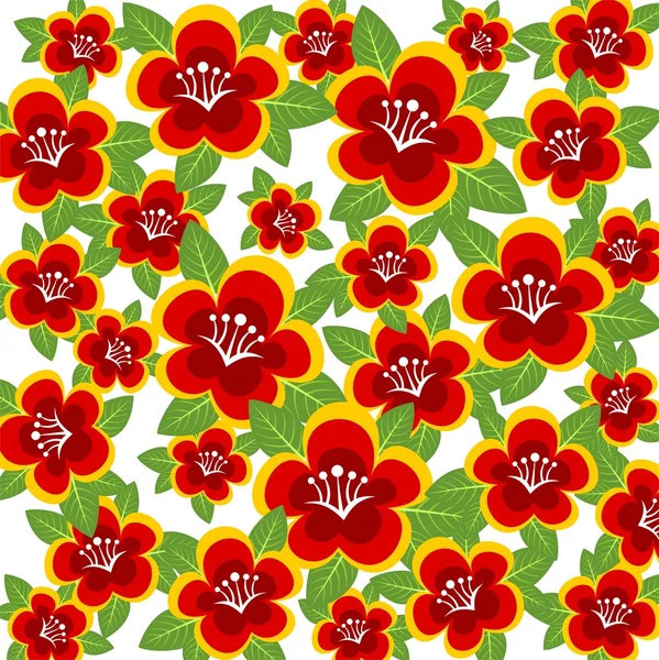 Красные цветы фон — стоковое фото