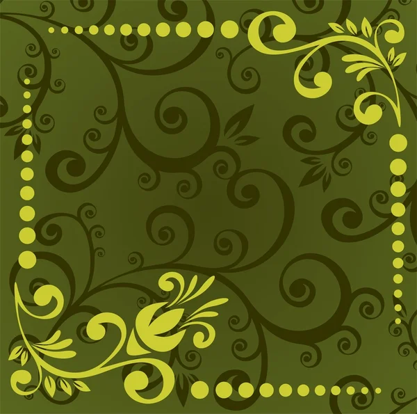 Green floral pattern — Stock Photo, Image