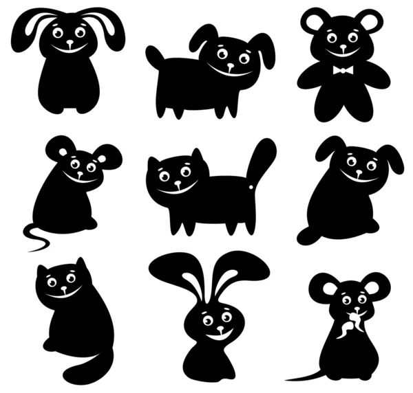 Desenhos animados conjunto animais — Fotografia de Stock